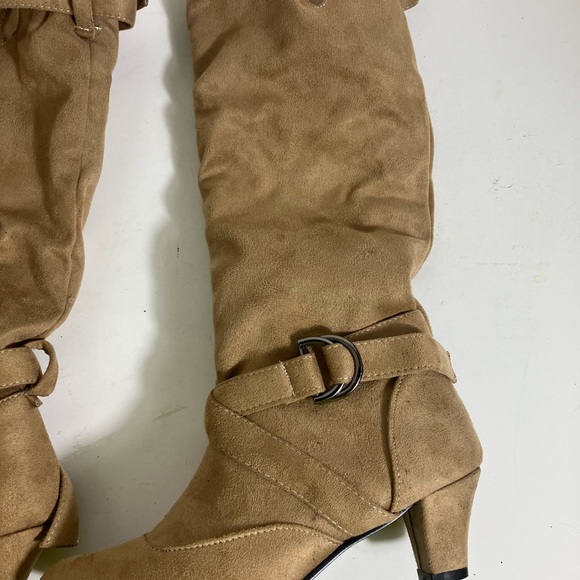 Vero Cuoio Women’s Tan Suade Dress Heeled Boots - Picture 2 of 11